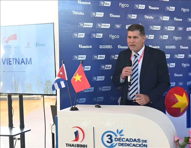 Phó Thủ tướng Cuba Oscar Pérez-Oliva Fraga đánh giá cao các nhà đầu tư Việt Nam. Ảnh: Việt Hùng - PV TTXVN tại Cuba