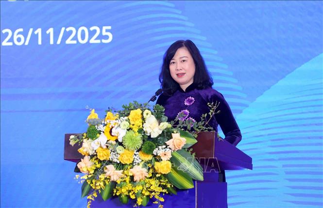 Bộ trưởng Bộ Y tế Đào Hồng Lan phát biểu. Ảnh: Phạm Kiên - TTXVN