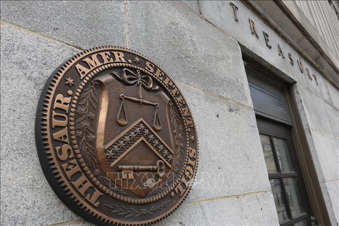 Trụ sở Bộ Tài chính Mỹ tại Washington D.C. Ảnh: THX/TTXVN