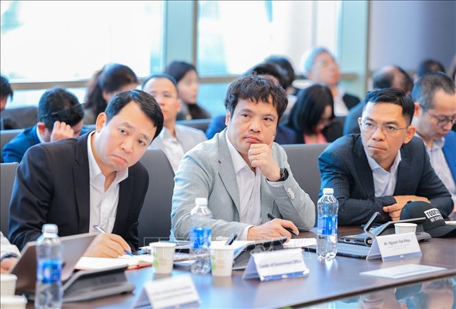 Delegates at the working session. VNA Photo: Lê Đông