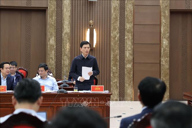 Lãnh đạo Bộ Xây dựng phát biểu tại hội nghị. Ảnh Vũ Quang – TTXVN 