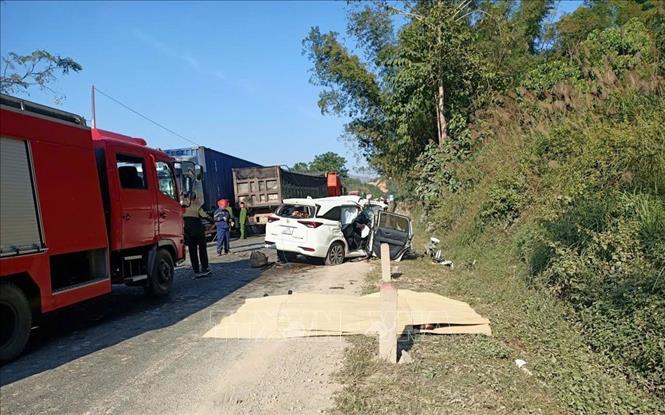 Hiện trường vụ tai nạn. Ảnh: TTXVN phát