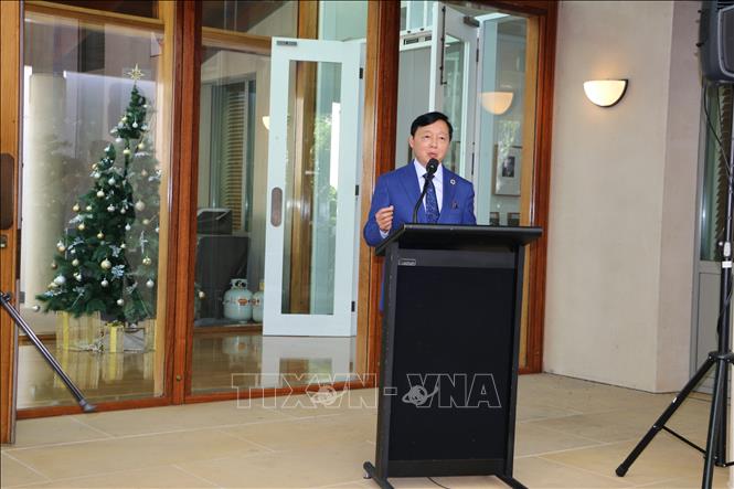 Phó Thủ tướng Trần Hồng Hà phát biểu tại buổi gặp Phó Chủ tịch Hạ viện Sharon Claydon. Ảnh: Thanh Tú – PV TTXVN tại Australia