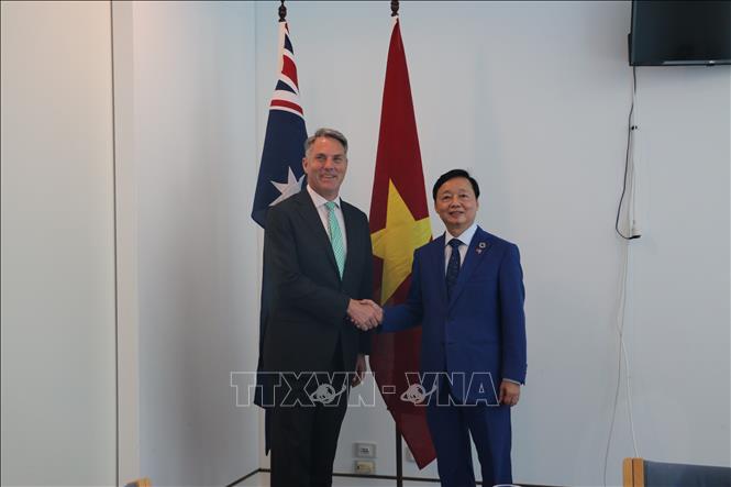 Phó Thủ tướng Trần Hồng Hà và Phó Thủ tướng Australia Richard Marles. Ảnh: Thanh Tú – PV TTXVN tại Australia