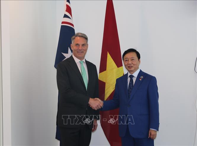 Phó Thủ tướng Trần Hồng Hà và Phó Thủ tướng Australia Richard Marles. Ảnh: Thanh Tú – PV TTXVN tại Australia