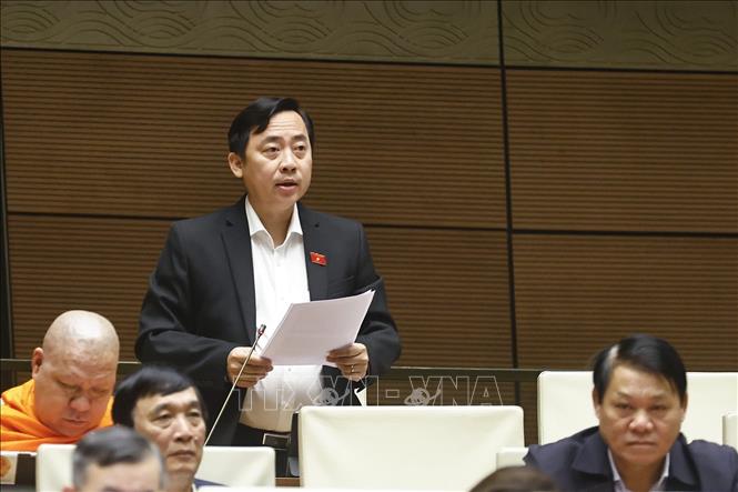 Đại biểu Quốc hội TP Cần Thơ Đào Chí Nghĩa phát biểu. Ảnh: Doãn Tấn - TTXVN