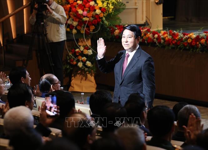 Chủ tịch nước Lương Cường dự Lễ kỷ niệm 50 năm Quốc khánh nước Cộng hòa Dân chủ Nhân dân Lào (2/12/1975-2/12/2025) và 105 Ngày sinh Chủ tịch Kaysone Phonvihane. Ảnh: Lâm Khánh – TTXVN