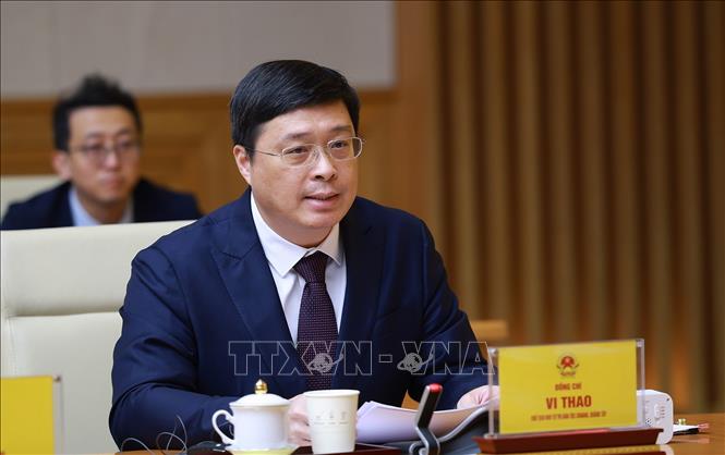  Ông Vi Thao, Chủ tịch Khu tự trị dân tộc Choang Quảng Tây, Trung Quốc phát biểu. Ảnh: Dương Giang-TTXVN
