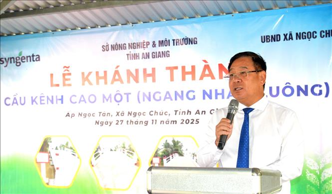 Ông Trần Thanh Vũ, Tổng Giám đốc Syngenta Việt Nam, phát biểu. Ảnh: Văn Sĩ - TTXVN