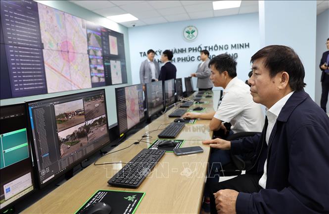 Trung tâm điều hành đô thị thông minh Tam Kỳ. Ảnh: Trần Tĩnh - TTXVN