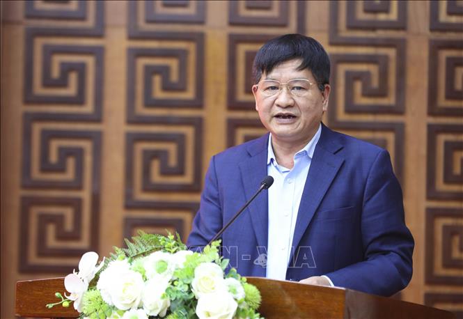 Ông Lê Thành Đô, Phó Bí thư Thường trực Tỉnh ủy, Chủ tịch HĐND tỉnh Điện Biên phát biểu tại Hội nghị. Ảnh: Xuân Tư - TTXVN