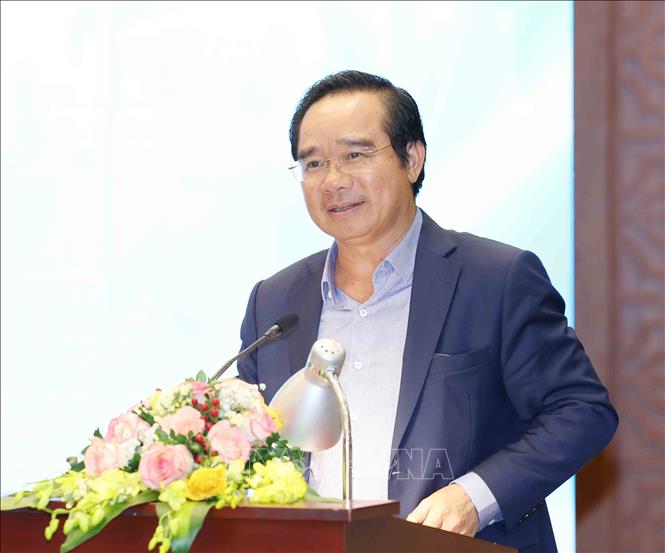 Đồng chí Nguyễn Văn Được, Uỷ viên Trung ương Đảng, Phó Bí thư Thành uỷ, Chủ tịch UBND Thành phố Hồ Chí Minh phát biểu đề dẫn hội thảo. Ảnh: Phương Hoa - TTXVN