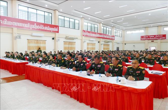 Quang cảnh buổi lễ. Ảnh: Xuân Tú - PV TTXVN tại Lào