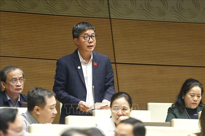 Đại biểu Quốc hội TP Cần Thơ Nguyễn Mạnh Hùng phát biểu. Ảnh: Doãn Tấn - TTXVN