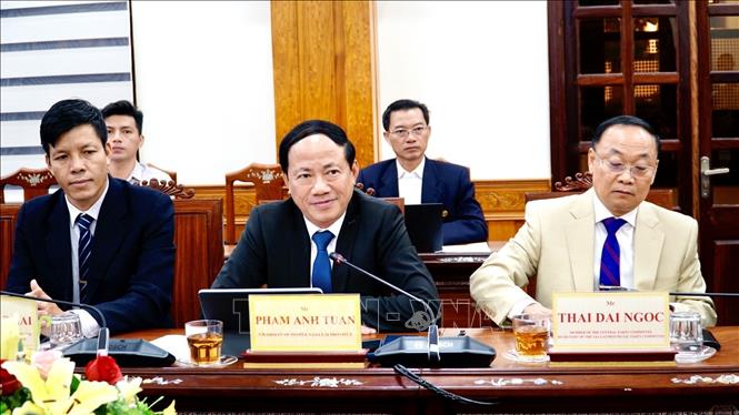 Đại diện lãnh đạo tỉnh Gia Lai tại buổi làm việc. Ảnh: Sỹ Thắng -TTXVN