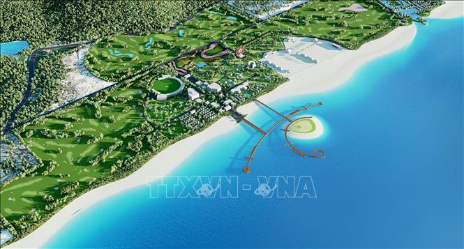 Phối cảnh dự án Khu du lịch Cát Tiến. Ảnh: TTXVN phát