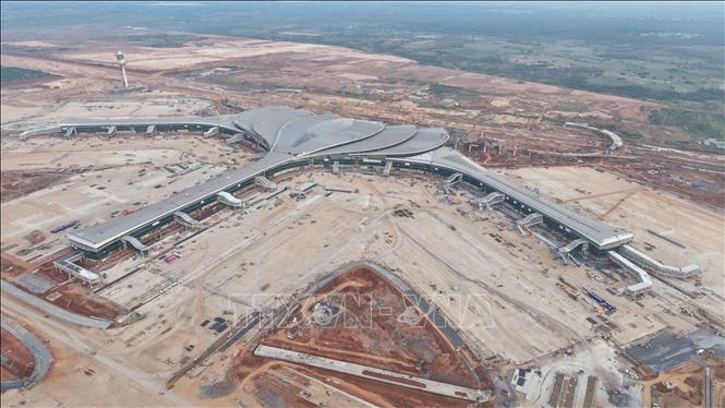 Công trường sân bay Long Thành chiều 27/11/2025. Ảnh: Công Phong - TTXVN