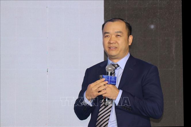 Tiến sỹ Nguyễn Mạnh Cường, đại diện Bộ Công Thương phát biểu tại hội nghị. Ảnh: Thanh Vũ-TTXVN