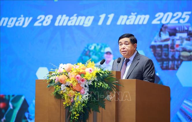 Phó Thủ tướng Nguyễn Chí Dũng khai mạc Diễn đàn kinh tế hợp tác, hợp tác xã năm 2025. Ảnh: Dương Giang-TTXVN
