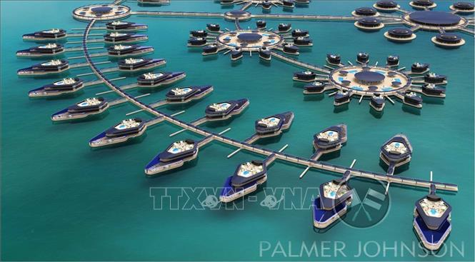 A 3D model of the super luxury marina area. VNA Photo/Photo by courtesy