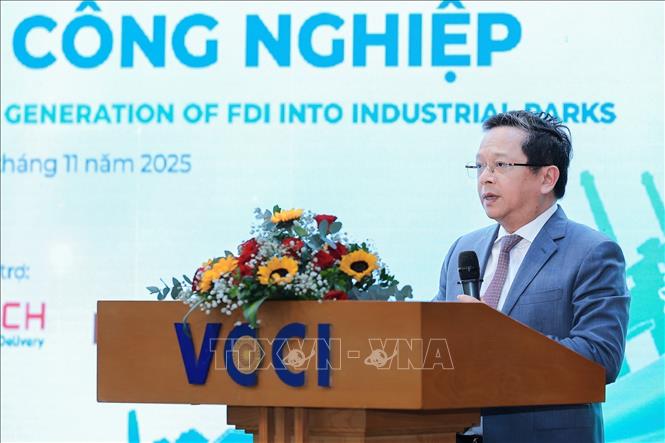 Ông Nguyễn Đức Hiển, Phó Trưởng Ban Chính sách, chiến lược Trung ương phát biểu. Ảnh: Lê Đông - TTXVN