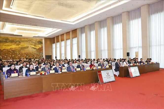 Chủ tịch Quốc hội Trần Thanh Mẫn và đại biểu dự Đại hội. Ảnh: Doãn Tấn - TTXVN