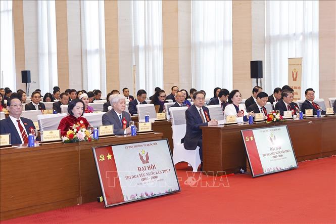 Chủ tịch Quốc hội Trần Thanh Mẫn và đại biểu dự Đại hội. Ảnh: Doãn Tấn - TTXVN