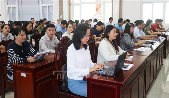 Các học viên tham dự lớp tập huấn. Lê Huy Hải - TTXVN