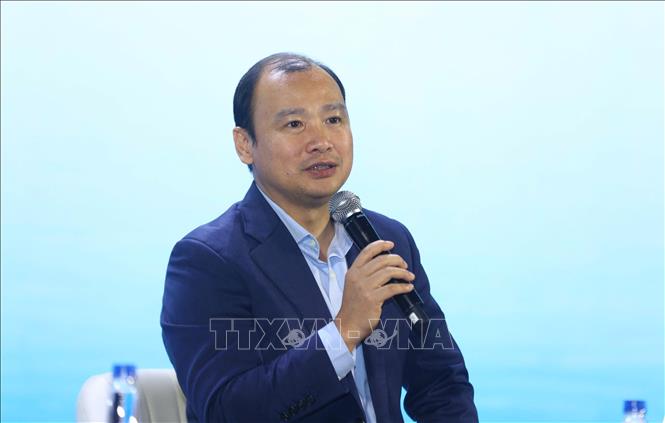 Ông Lê Hải Bình, Thứ trưởng thường trực Bộ Văn hoá, Thể thao và Du lịch chia sẻ tại tọa đàm. Ảnh: Thu Hương - TTXVN