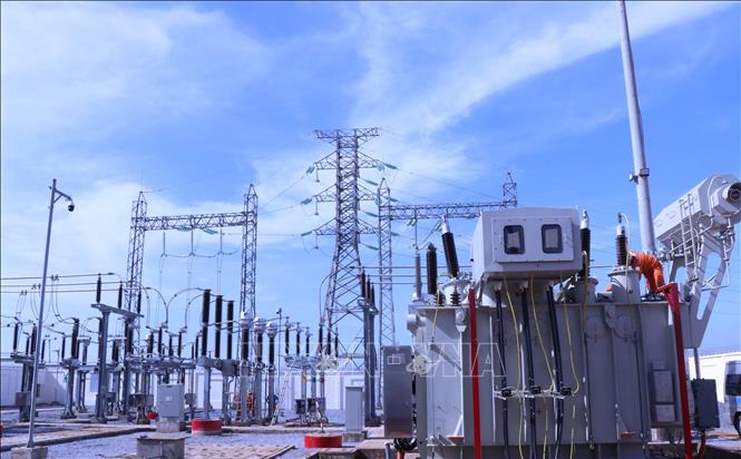 Trạm biến áp 110kV sân bay Long Thành đã hoàn thành. Ảnh: Công Phong - TTXVN