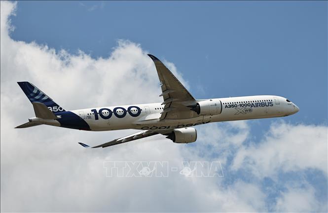 Máy bay của Airbus tại Triển lãm hàng không Paris, ngày 17/6/2025. Ảnh: THX/TTXVN