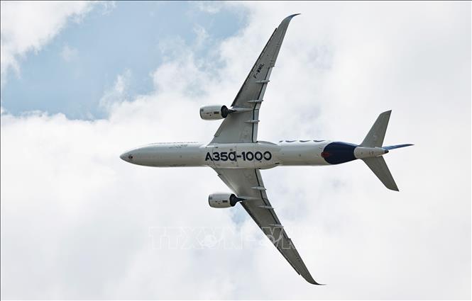 Máy bay của Airbus tại Triển lãm hàng không Paris, ngày 17/6/2025. Ảnh: THX/TTXVN