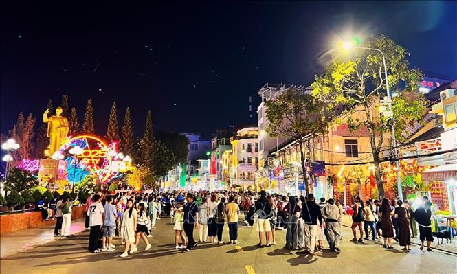 The 750-metre walking street is located on Hai Ba Trung Street in Ninh Kieu ward, next to Ninh Kieu Wharf Park. It will open from 6:30pm-10pm every Saturday and Sunday. VNA Photo: Ánh Tuyết