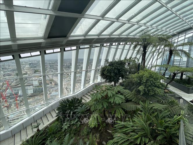 Không gian xanh mát của khu vườn trên cao. Ảnh: Minh Hợp-Pv TTXVN tại Anh