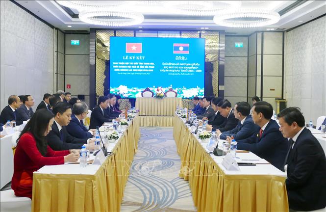 Quang cảnh buổi lễ. Ảnh: Xuân Tú - PV TTXVN tại Lào