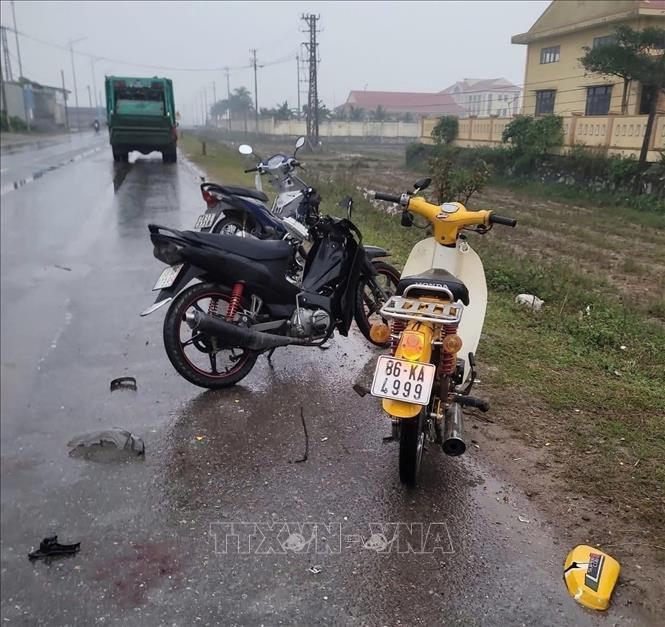 Hiện trường vụ tai nạn. Ảnh: TTXVN phát