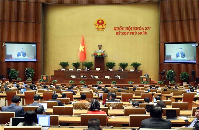  Bộ trưởng Bộ Nông nghiệp và Môi trường Trần Đức Thắng giải trình, làm rõ một số vấn đề đại biểu Quốc hội nêu. Ảnh: An Đăng - TTXVN