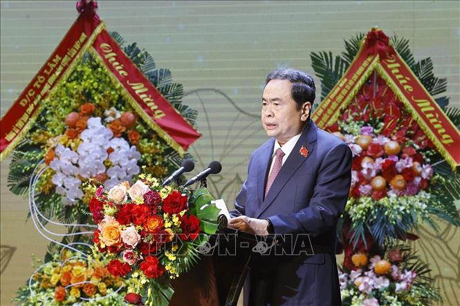 Chủ tịch Quốc hội Trần Thanh Mẫn phát biểu. Ảnh: Doãn Tấn - TTXVN