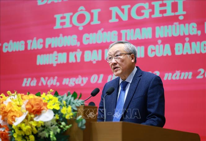 Phó Bí thư thường trực Đảng uỷ Chính phủ, Phó Thủ tướng thường trực Nguyễn Hoà Bình phát biểu. Ảnh: Dương Giang-TTXVN 