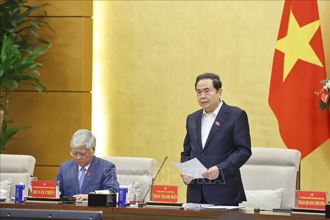  Chủ tịch Quốc hội Trần Thanh Mẫn phát biểu. Ảnh: Doãn Tấn - TTXVN