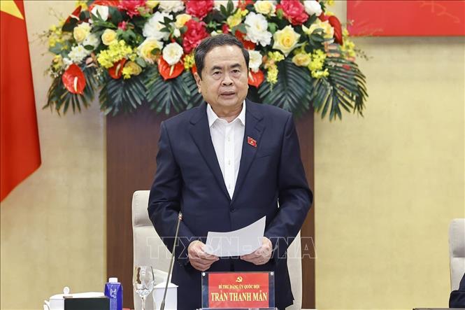  Chủ tịch Quốc hội Trần Thanh Mẫn phát biểu. Ảnh: Doãn Tấn - TTXVN