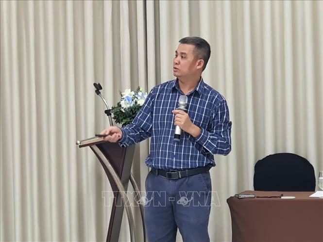  Tiến sĩ, bác sĩ Nguyễn Trung Nguyên, Giám đốc Trung tâm Chống độc, Bệnh viện Bạch Mai phát biểu. Ảnh: Nguyễn Trọng Lịch - TTXVN