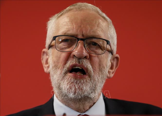 (Tư liệu) Ông Jeremy Corbyn, khi còn là lãnh đạo Công đảng Anh, phát biểu tại Harlow, ngày 5/11/2019. Ảnh: THX/TTXVN
