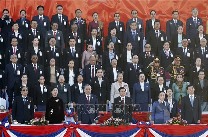 Party General Secretary To Lam, his spouse and delegates at the ceremony. VNA Photo: Thống Nhất