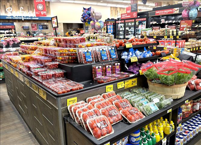 Dù cà chua được miễn thuế “đối ứng” mới nhưng giá khó giảm. Ảnh: Ngọc Quang - PV TTXVN tại Mỹ 