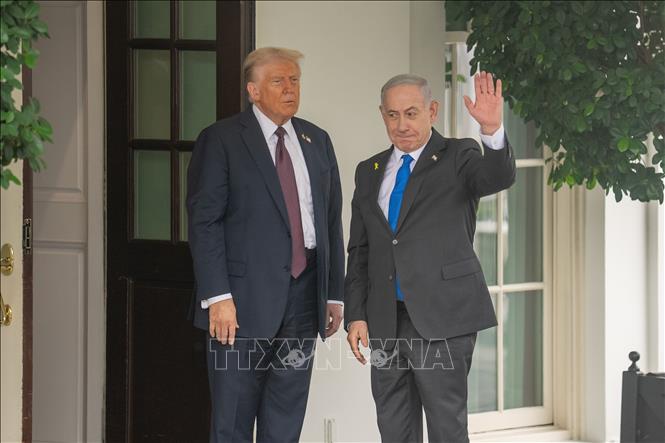 (Tư liệu) Tổng thống Mỹ Donald Trump và Thủ tướng Israel Benjamin Netanyahu tại cuộc gặp ở Nhà Trắng, Washington, D.C., ngày 29/9/2025. Ảnh: THX/TTXVN