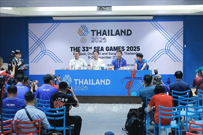 Quang cảnh Họp báo. Ảnh: Minh Quyết - PV TTXVN từ Thái Lan