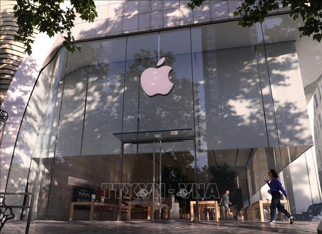 (Tư liệu) Một cửa hàng của Apple tại Brussels, Bỉ. Ảnh: THX/TTXVN
