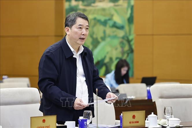 Thứ trưởng Bộ Tài chính Cao Anh Tuấn phát biểu. Ảnh: Doãn Tấn - TTXVN