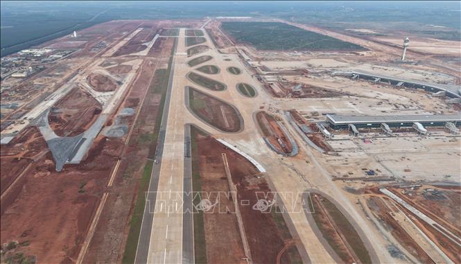 Đường cất hạ cánh số 1 sân bay Long Thành. Ảnh: Công Phong - TTXVN